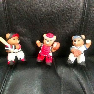 Vintage Baseball Bears - Home Interiors ceramic figurines Set of 3